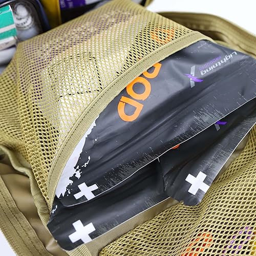 Vista 18 de Lightning X - Mochila médica TacMed para primeros auxilios para trauma, kit EMT MB45-SKF con suministros de emergencia profesionales de primeros