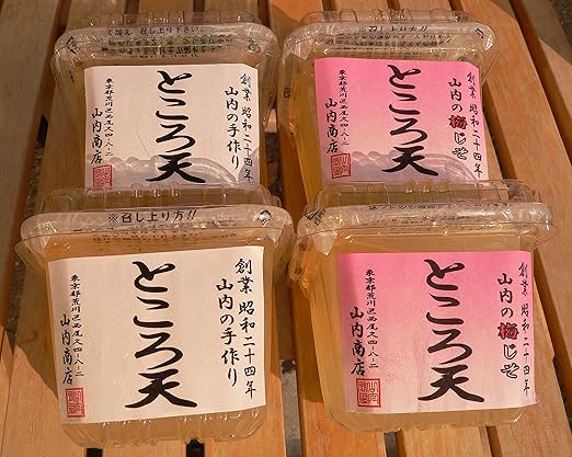 Amazon 下町の名店 手作りの山内商店 ところてん 計12個セット 心太6個 梅じそ6個 山内商店 健康食品 通販