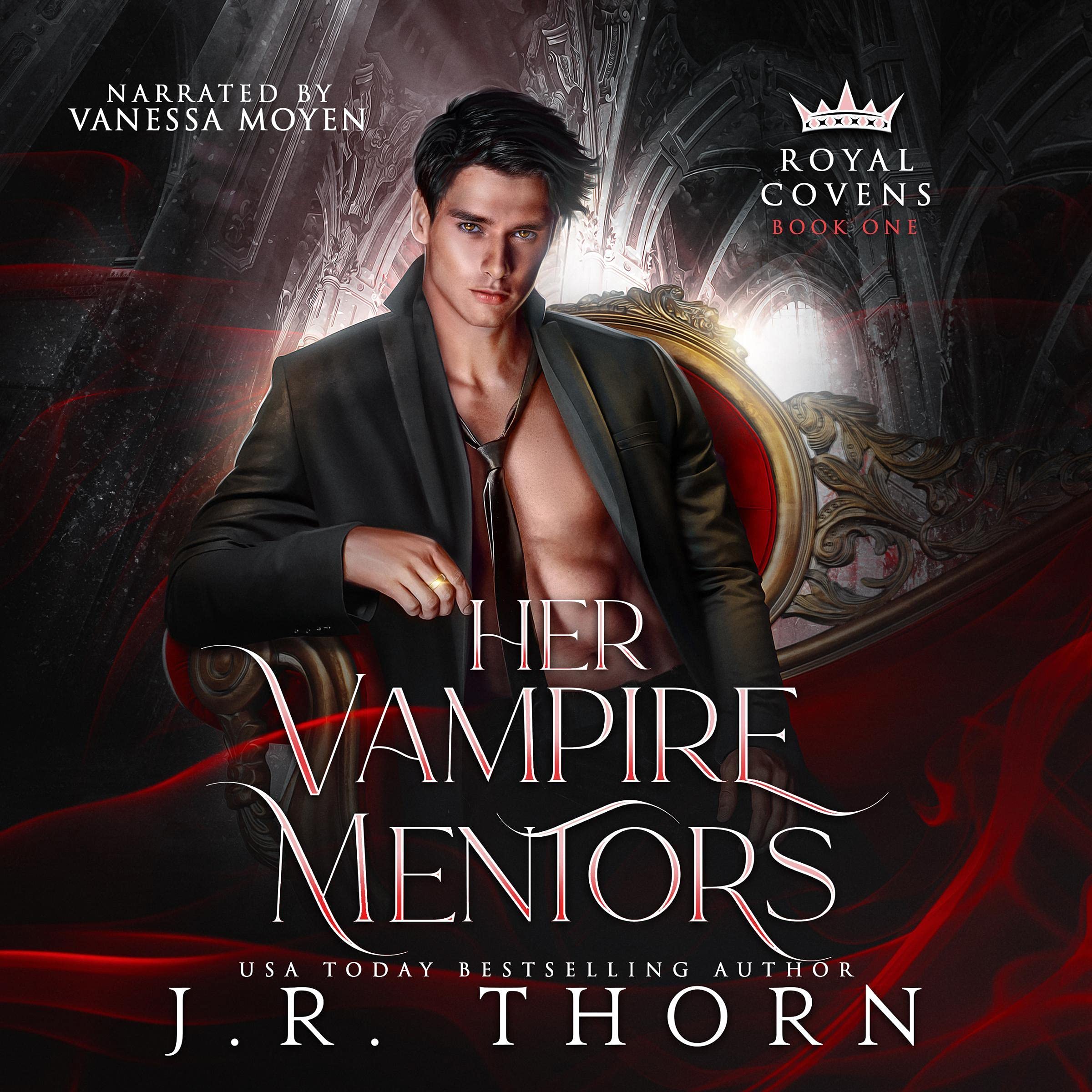 Cover art for Her Vampire Mentors: Book Two: A Reverse Harem Witches and Vampires Royal Covens Novel