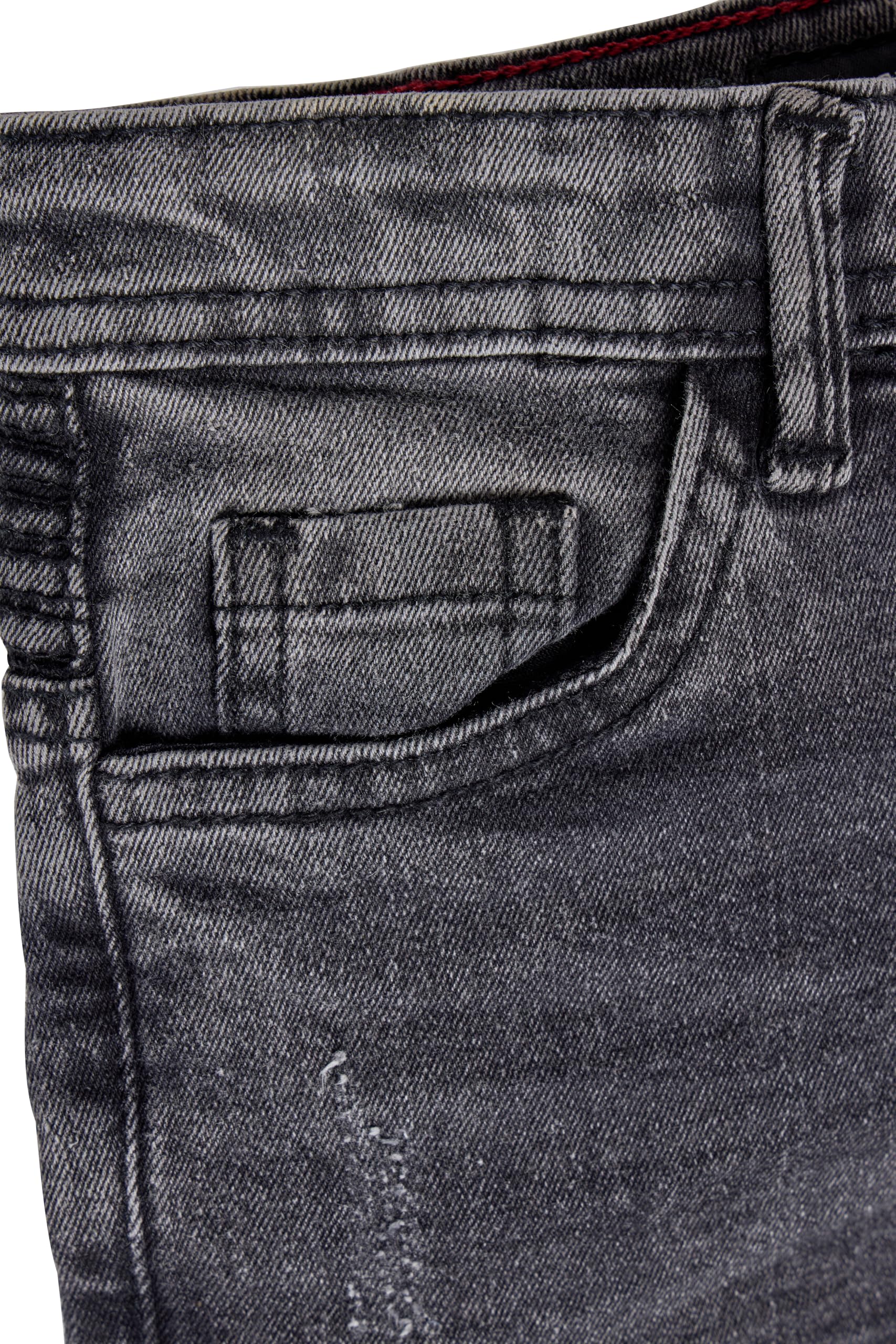 X RAY Denim, Big Boy & Little Kids Stretch Slim Fit Pants, Distressed Ripped Biker Jeans For Boys Niños