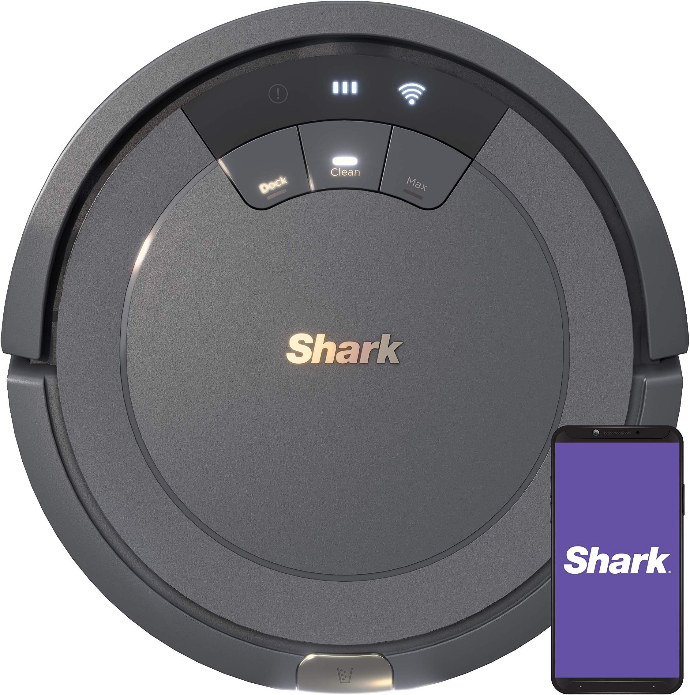 AV753 ION Robot Vacuum, Tri-Brush System, Wifi Connected, 120 Min Runtime, Works with Alexa, Multi Surface Cleaning, Grey