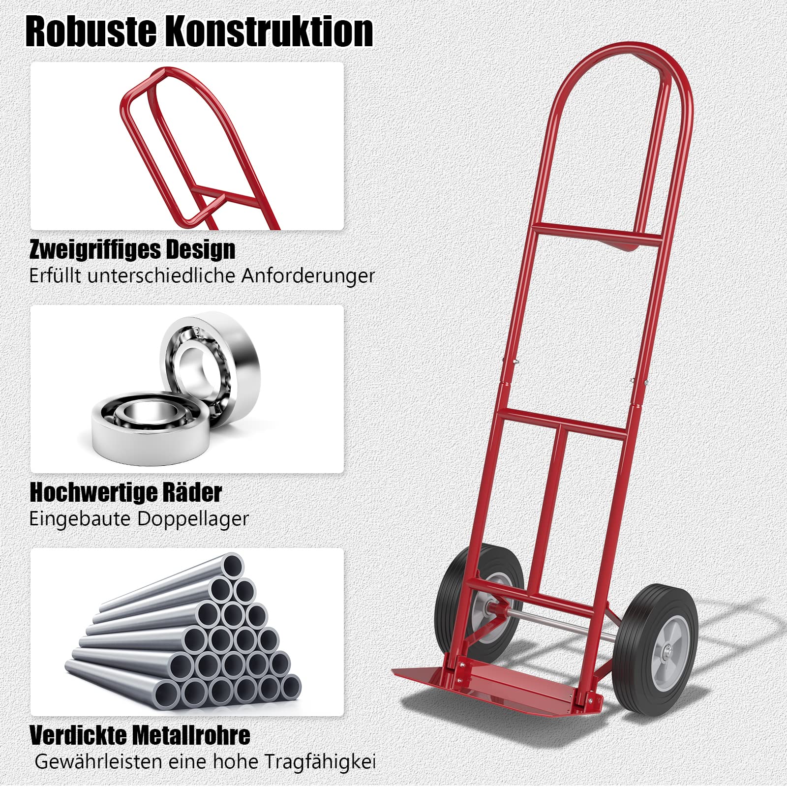 Prestar plateauwagen -duwboom inklapbaar- PR-NF-301P 300kg