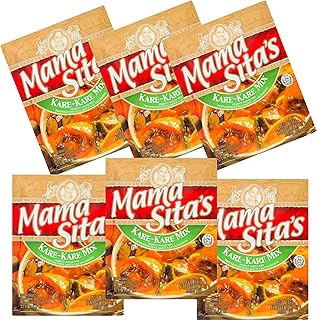 Mama Sita's Mixed Spices, Marinades, Sauces and Seasonings 6 Packs (Kare-Kare Peanut Sauce Mix)