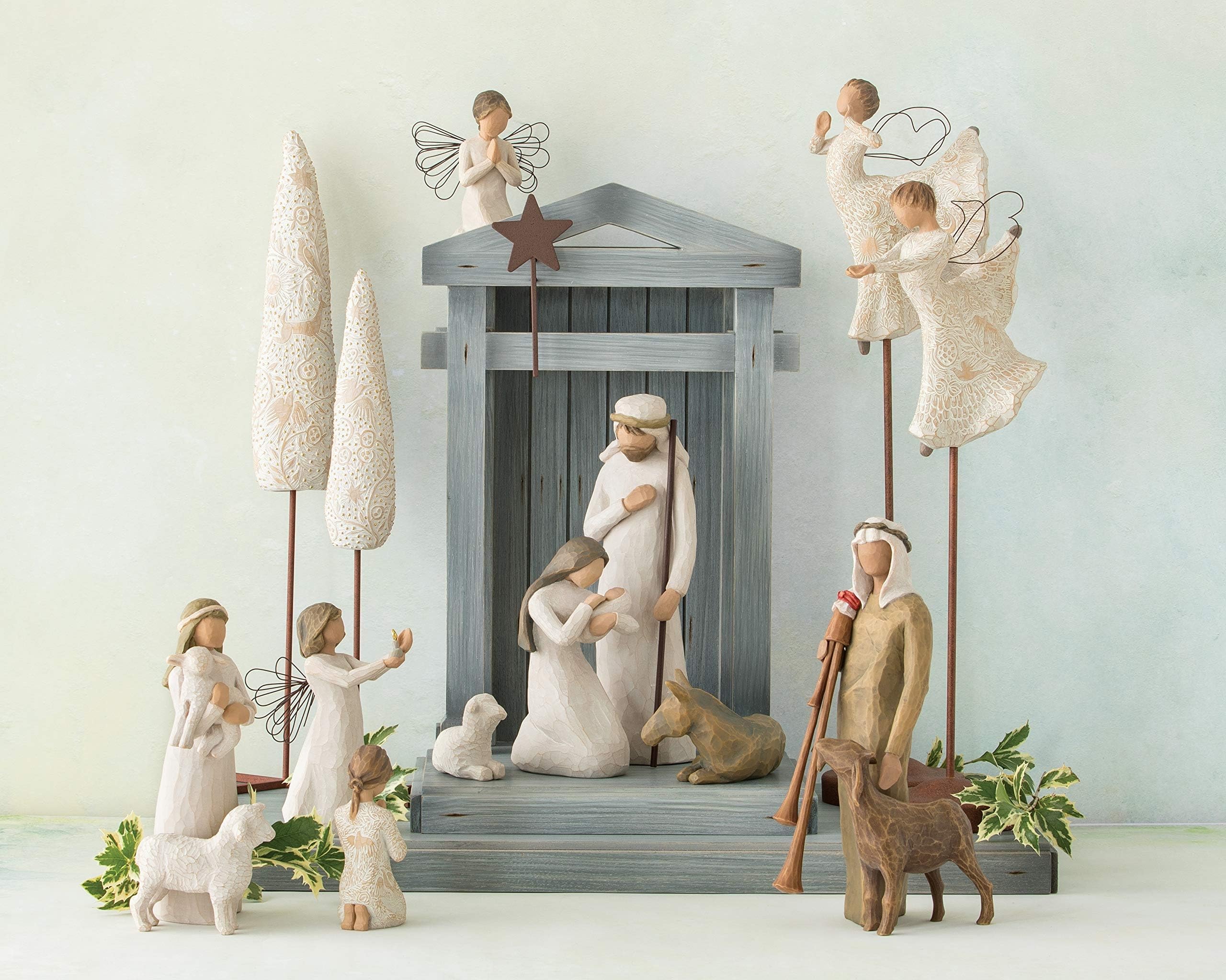 Willow Tree Demdaco Nativity Cypress Tree Figurines Set of 2 Susan Lordi 27598 New