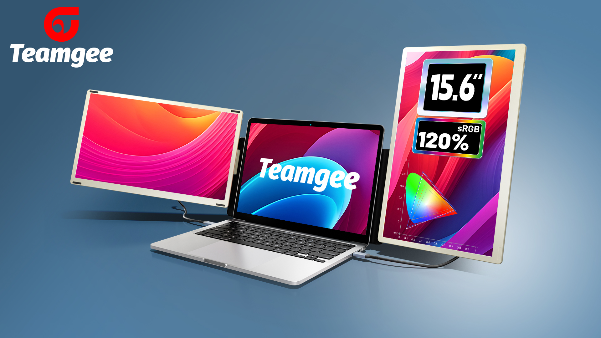 Teamgee Tragbarer Monitor für Laptop - 14'' FHD Portable Monitor