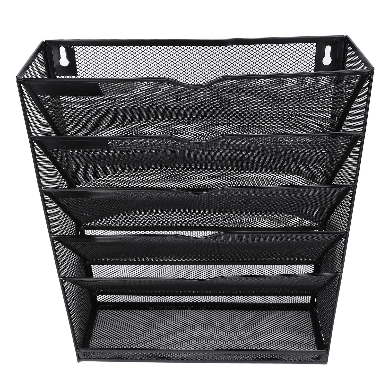 Organizador de Archivos de Montaje de Pared de 6 Niveles - Soporte de Carpeta de Colgantes de Metal Pesado para el Hogar/oficina | Diseño Vertical que Ahorra Espacio con 5