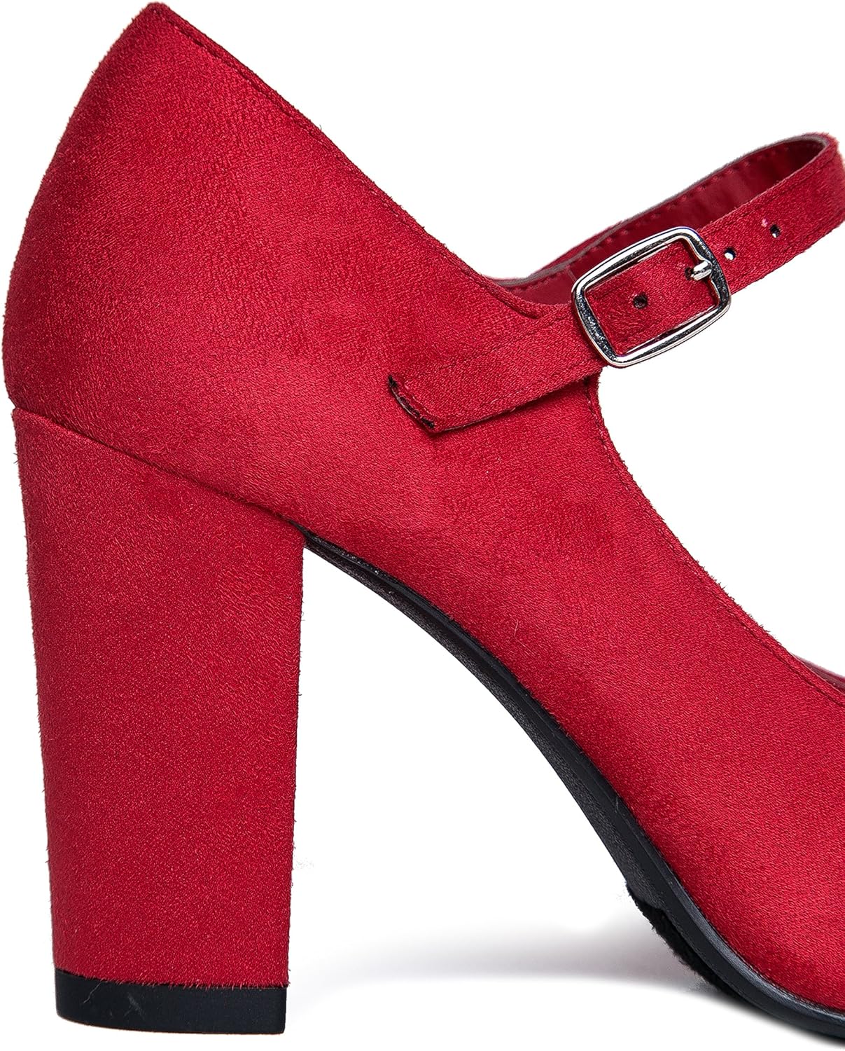 J. Adams Skippy Heels for Women - Round Toe Chunky High Heel Mary Jane Pumps - Image 5