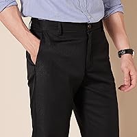 Vista 4 de Tienda Essentials - Pantalón de vestir de corte ajustado y diseño frontal plano para hombre