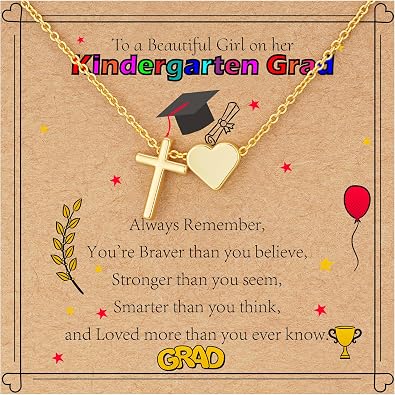 WEDINEN 2026 Happy Graduation Gifts, Gold Cross Necklace for Primary/Middle School/High School/College Grads Graduation Gifts for Students Nurse Daughter Granddaughter Niece