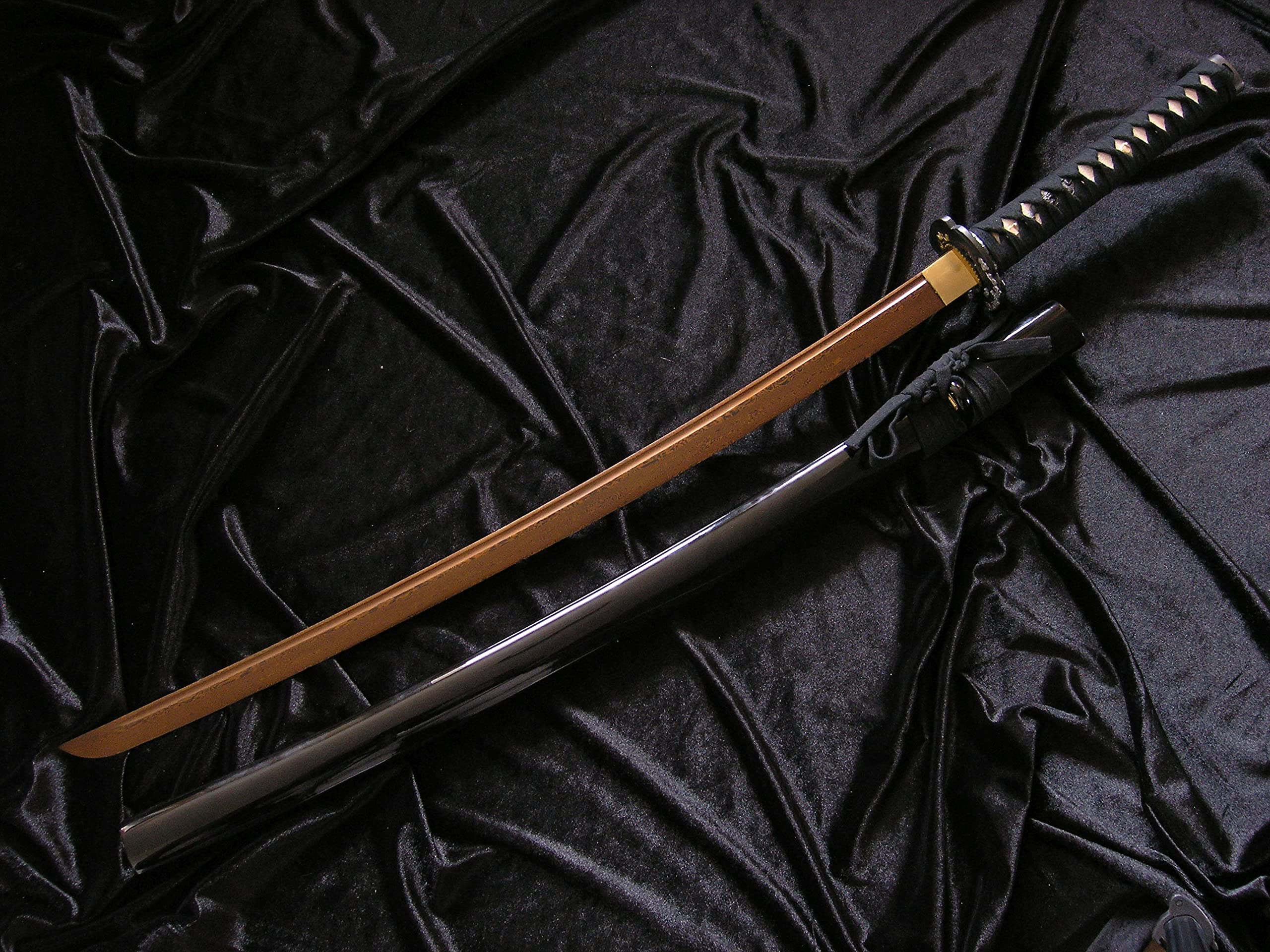 Katana Rot Damast Stahl 1045 Ten Ryu Schwert scharf echt zum Training Metall Samurai 100% handgefertigt Nur für Erwachsene - 18 Jahre erforderlich TR-026