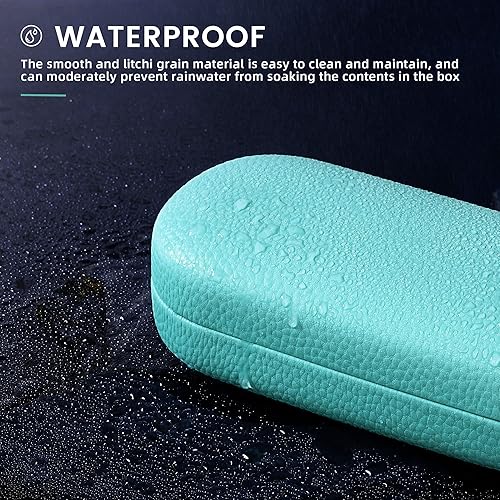 Miniatura 57 de molshine Estuche rígido de cuero para lentes de sol, funda clásica para gafas grandes para mujeres y hombres,Gafas de sol