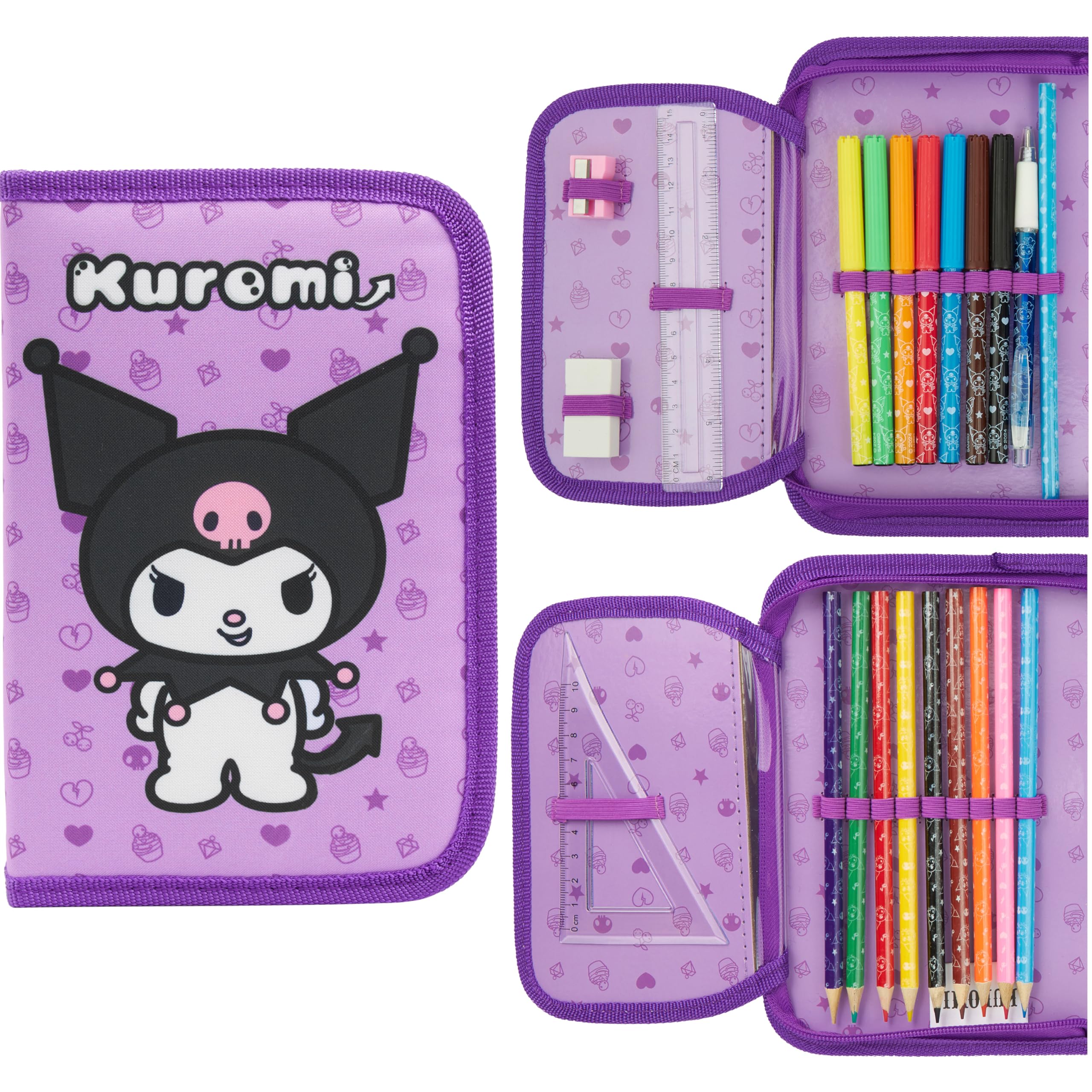 Trousse Complète Hello Kitty Avec Crayons, Feutres Et Accessoires - Kit Créatif Scolaire Pour Filles, Design Mignon Et Coloré Sanrio