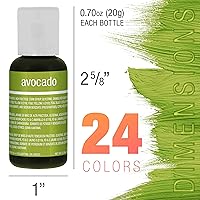 Vista 2 de US Cake Supply by Chefmaster, 12 colorantes para alimentos Set de colorantes para pasteles, pasta en gel líquido - Los 12 colores más populares