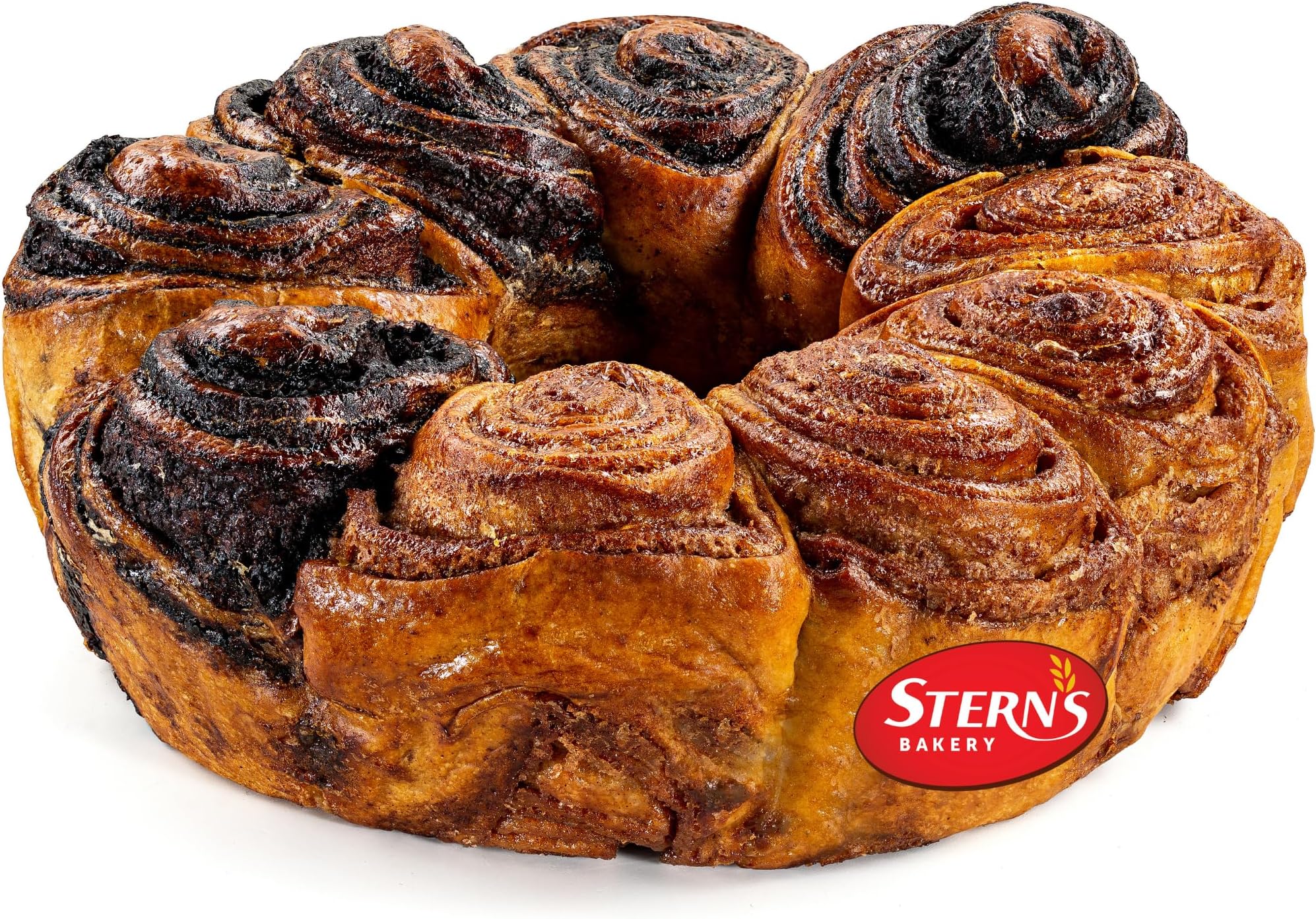 Artisan Babka Cake | Purim Gift, Mishloach Manot | Chocolate & Cinnamon Swirled Babka | Gourmet Bakery Dessert | Kosher, Nut Free, Dairy Free | Stern’s Bakery