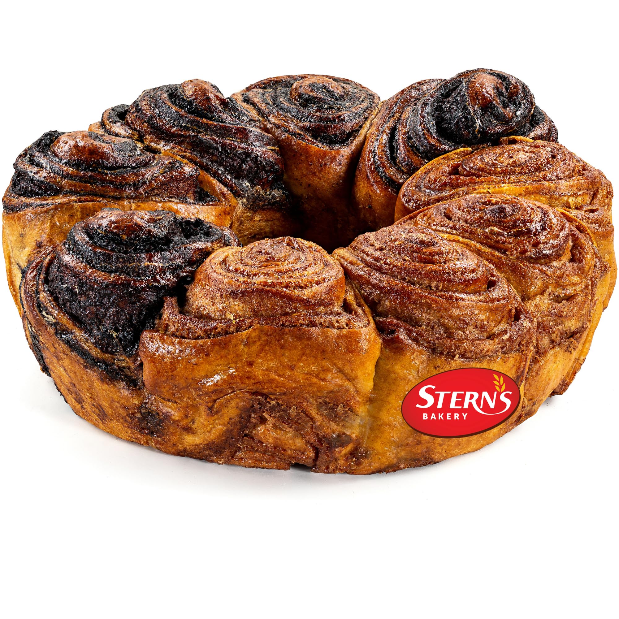 Artisan Babka Cake | Chocolate & Cinnamon Swirled Babka | Gourmet Bakery Dessert | Kosher, Nut Free, Dairy Free | Stern’s Bakery