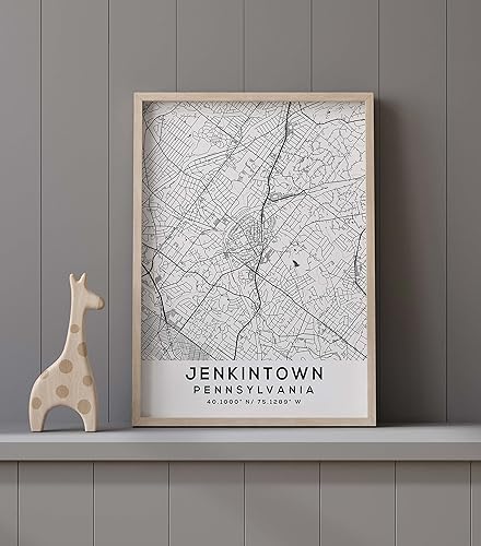 Miniatura 9 de Mapa de Jenkintown, Pennsylvania, Light 2 (24x36)