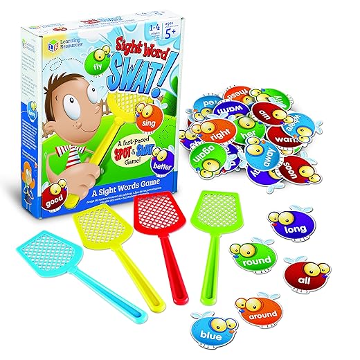 Learning Resources Sight Word Swat a Sight Words Game - 114 Pieces, Ages 5+ Phonic Games for Kids, Educational Games, Sight Word Games. Brain Games for Kids