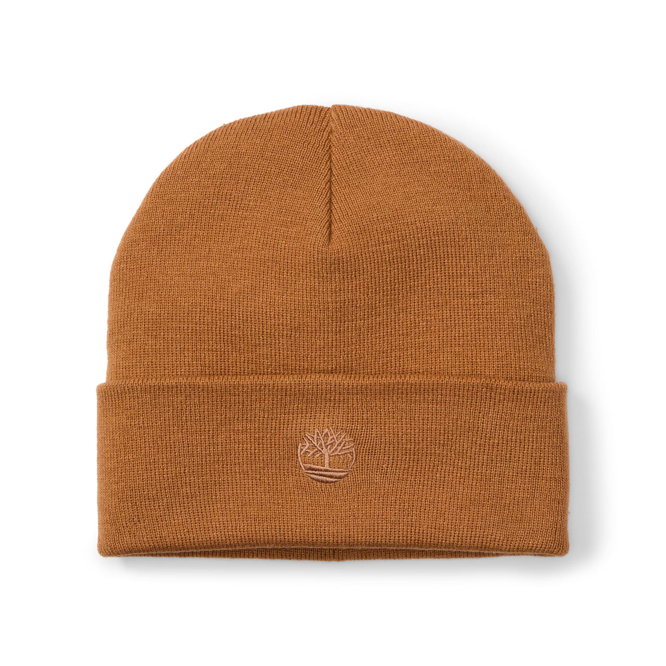 Timberland Men's Embroidered Logo Beanie Cold Weather Hat, Wheat, One Size