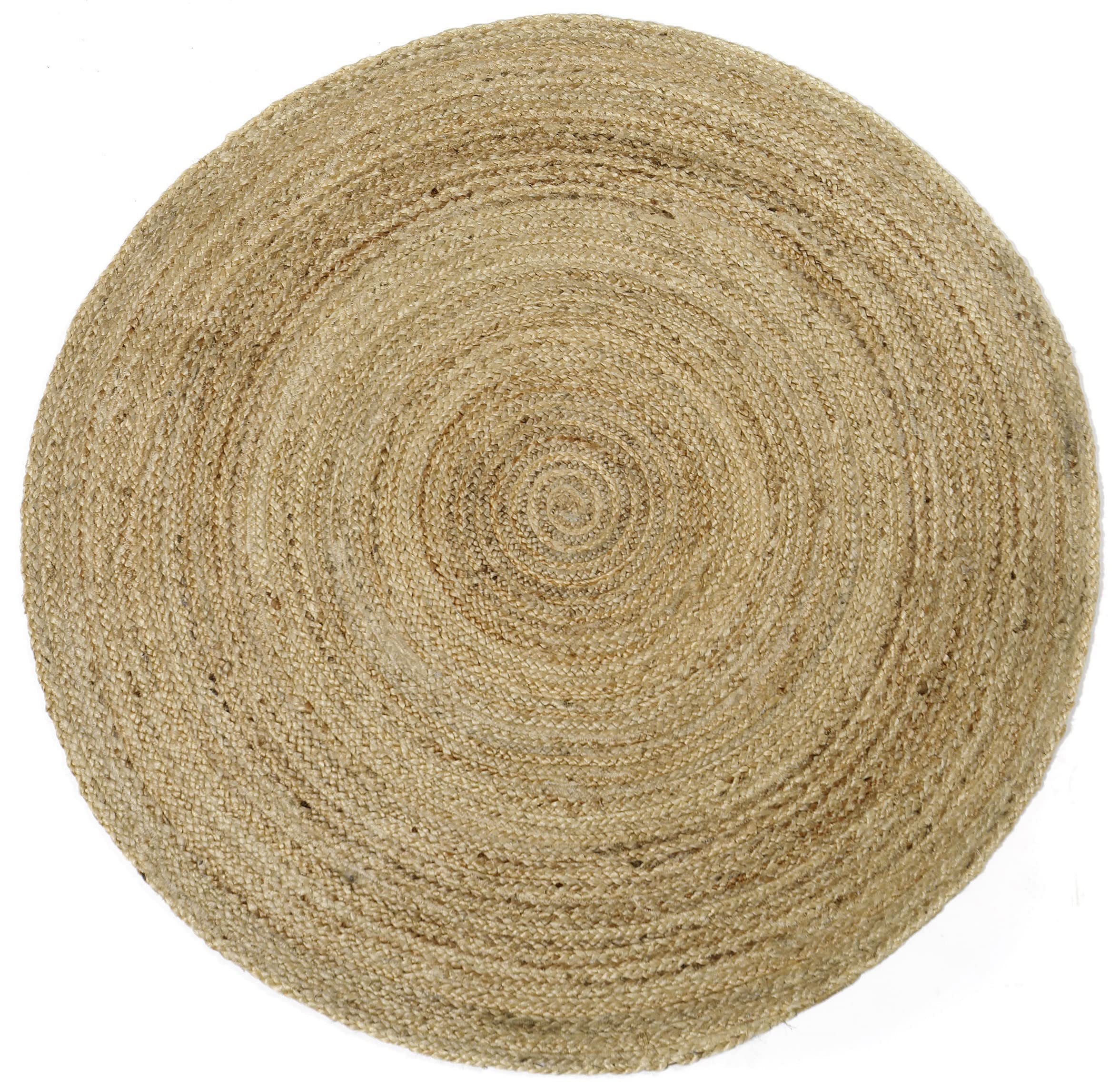 Tapis rond en jute tressé Silmu 133 cm pour déco salon