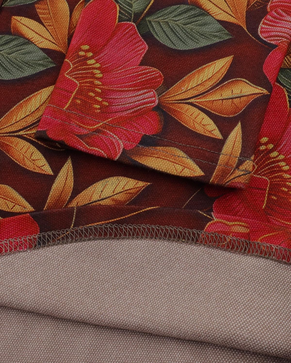 VALOLIA Womens Long Sleeve Tops Fall Winter Buttons Side Tulip Hem Lapel Pullover Sweatshirt - Image 3