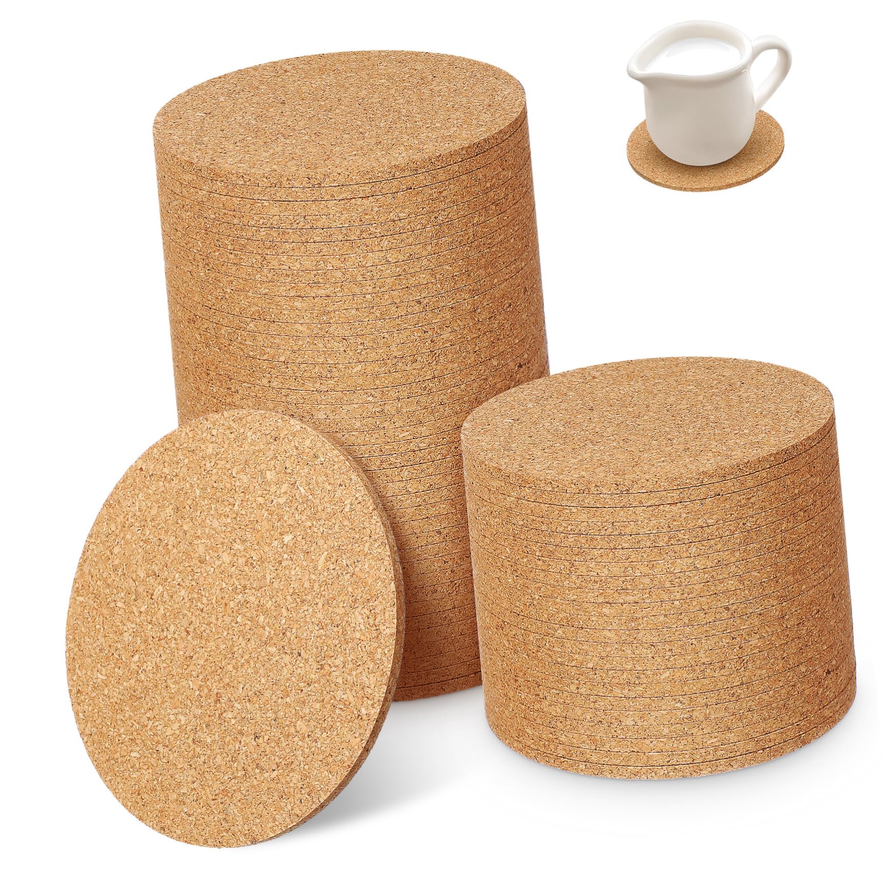Dessous de tasse liège naturel et résistant, sous-verres durables de haute protection de table