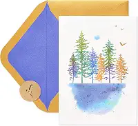 Papyrus Cartão em branco (árvores em aquarela)