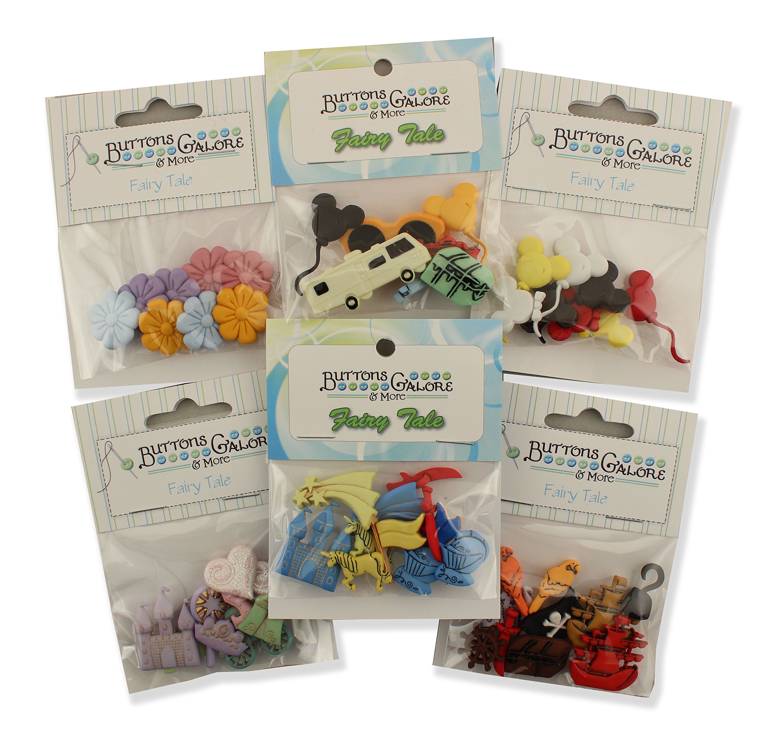 Buttons Galore and More Fairytale Button Theme Packs-Set of 6