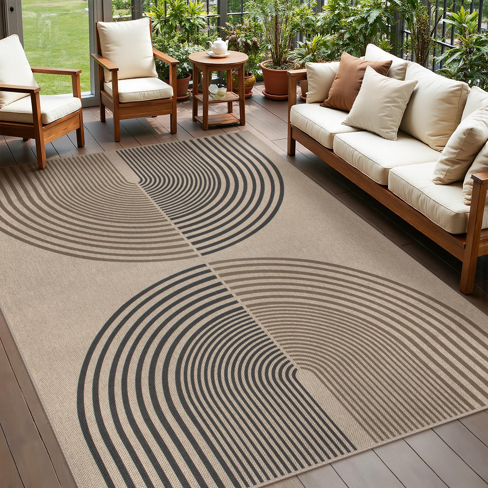 Rugalia Easy Jute 5x7 Outdoor Patio Rug