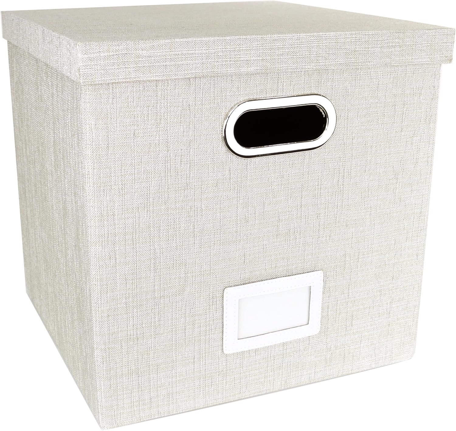 LAVAROCK VINYLS Record Storage Box - Strong and Stylish LP Holder for 50+ Single Records - Sturdy Crate to Protect Your Precious Album Collection (Shiny Silver)