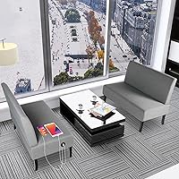 Vista 3 de STHOUYN Mini Sofá Pequeño y Cómodo Sin Brazos con Puerto USB para Dormitorio, Sofás de Terciopelo para Espacios Pequeños, Sala de Estar, Oficina