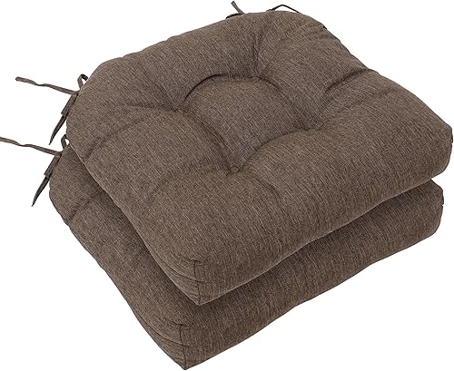 RACE LEAF Juego de 2 cojines de asiento para sillas de patio de 17 x 17 pulgadas, cojines de repuesto para sillas y asientos, cojines de asiento de