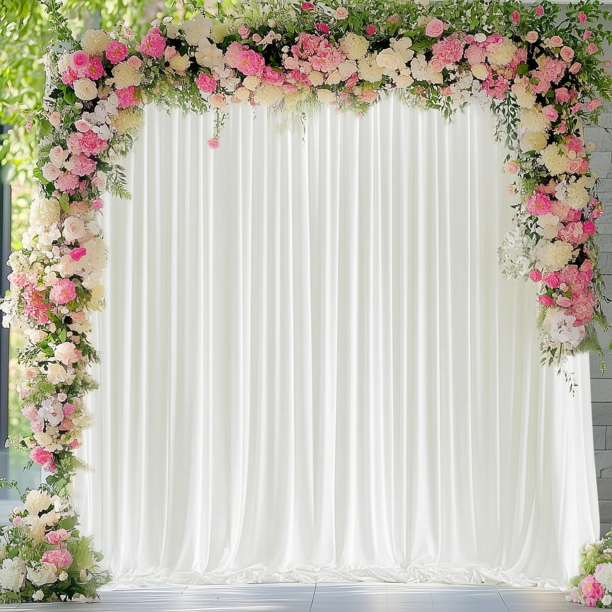 Photo 1 of **Only one***Wokceer 10x10FT Backdrop Curtain - Ivory Polyester