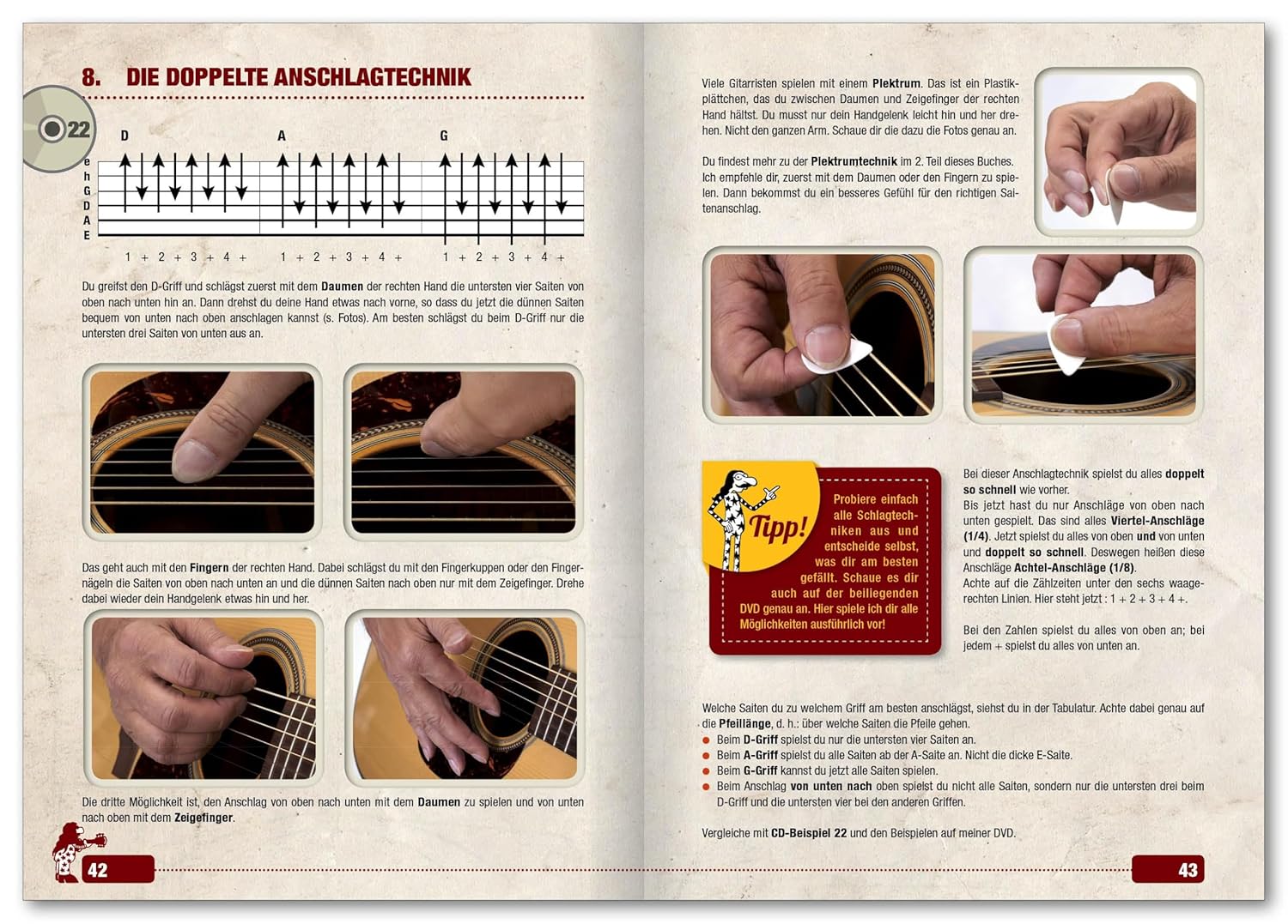 Gitarrenbuch, m. CD-Audio, Bd.1, Mit bekannten Liedbeispielen aus Pop, Folk, Rock & Blues von kinderleicht bis ganz schön stark      Paperback – January 1, 1993