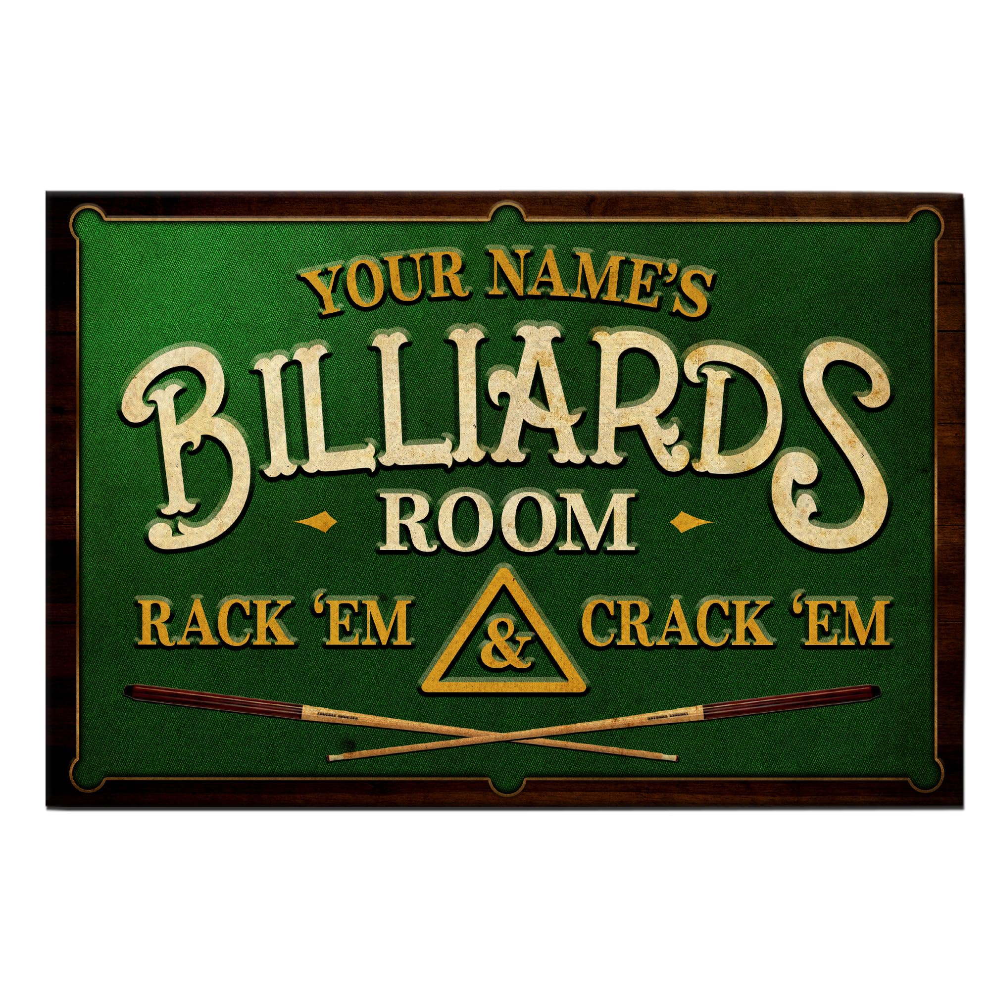 Artsy Woodsy Personalized Billiards Bar Doormat, Pool Table Billiards Room Decor, Welcome Mat Outdoor Rug, Home Decor, Game Room Decor, Man Cave Decor