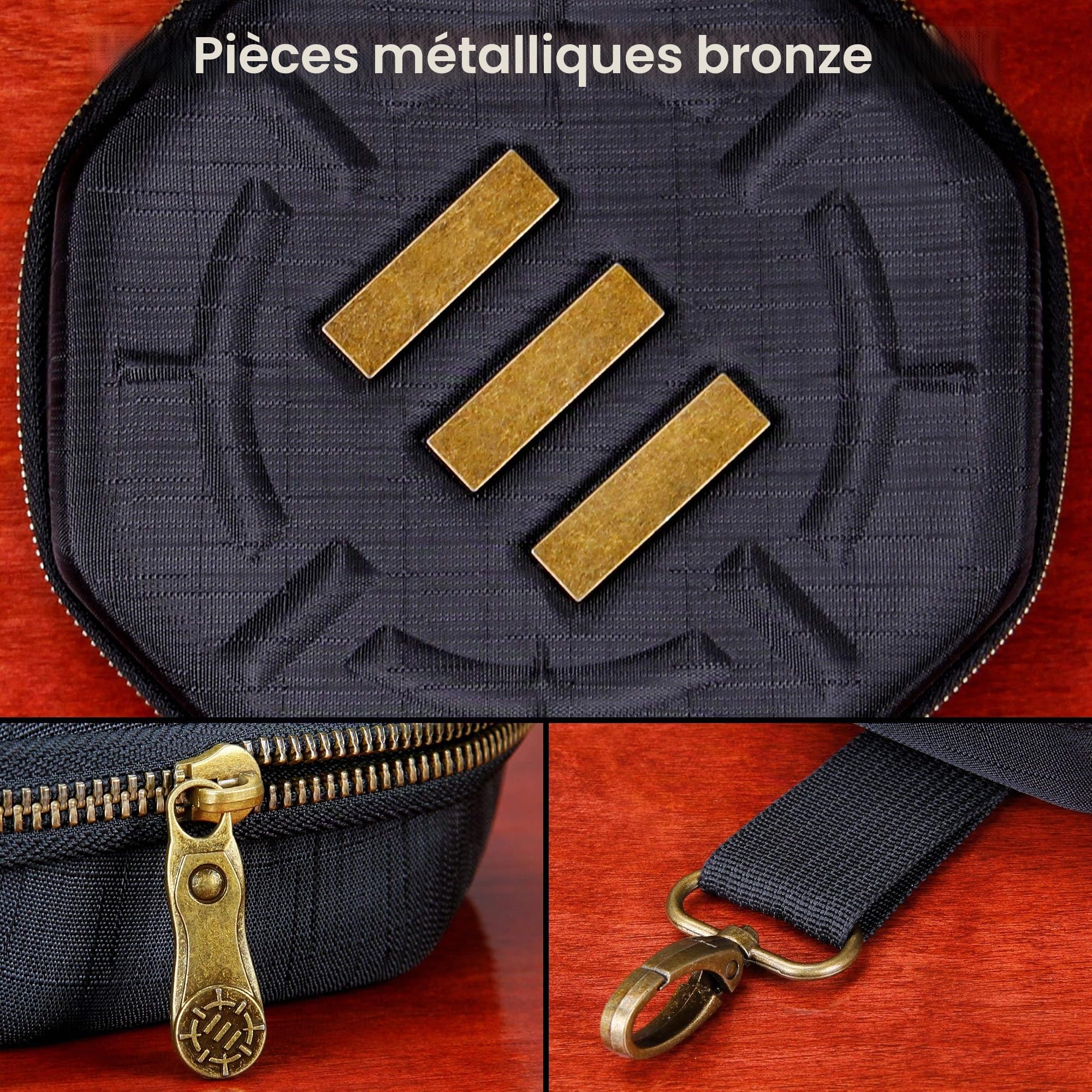 ENHANCE DND Dice Tray and Dice Case - Porte-dés DND pour jusqu'à 150 dés D&D avec Coque extérieure Robuste et intérieur Doux et Protecteur - Plateau à dés Parfait pour Les soirées de Jeu (Noir)
