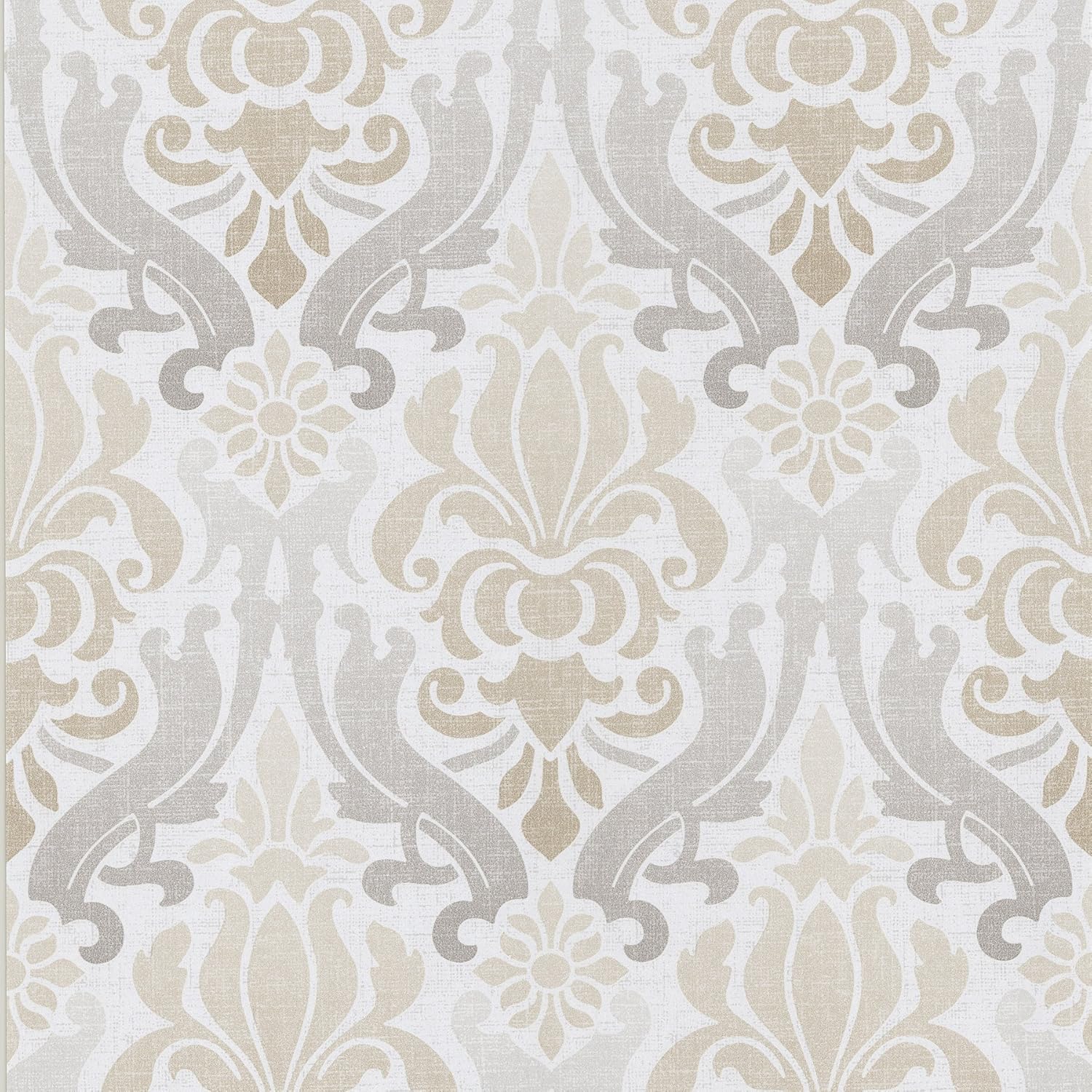 Kenneth James 295-66542 Aquitaine Nouveau Damask Wallpaper, Taupe