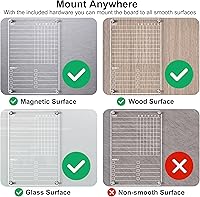 Vista 4 de Tabla de tareas magnética acrílica para niños, adolescentes, adultos y familia, tabla de tareas acrílica transparente de borrado en seco