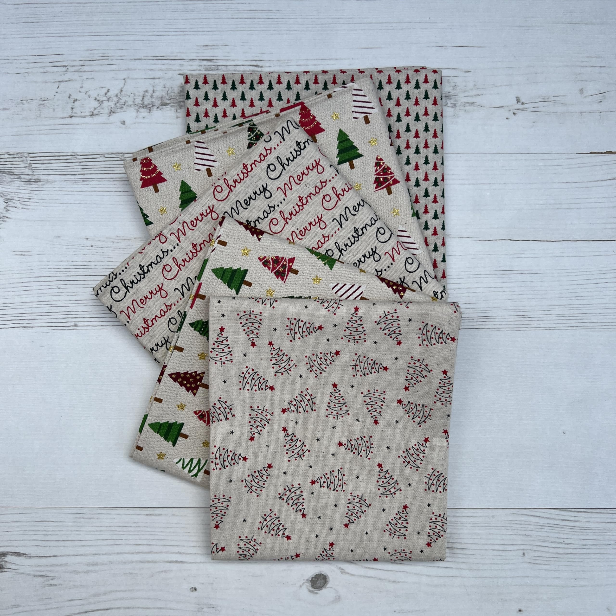Discover Lifestyle & Fashion Fabrics Scandi 100% Cotton Christmas Xmas 5 Pack Fat Quarter Fabric Bundle For Patchwork Quilting Sewing Crafts | 19" X 20" (50Cm X 52Cm) (Scandi)