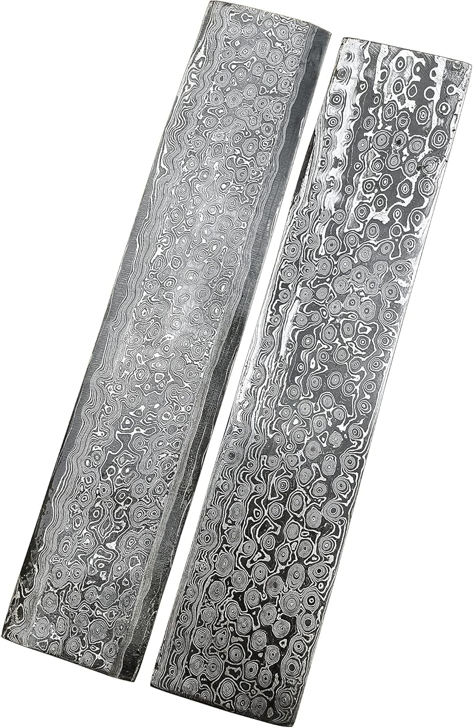 San Mai Raindrop Damascus Bar Billet Raindrop San Mai Bar Billet Steel 10"x2"inch Bush Crafts Knife Making Handmade