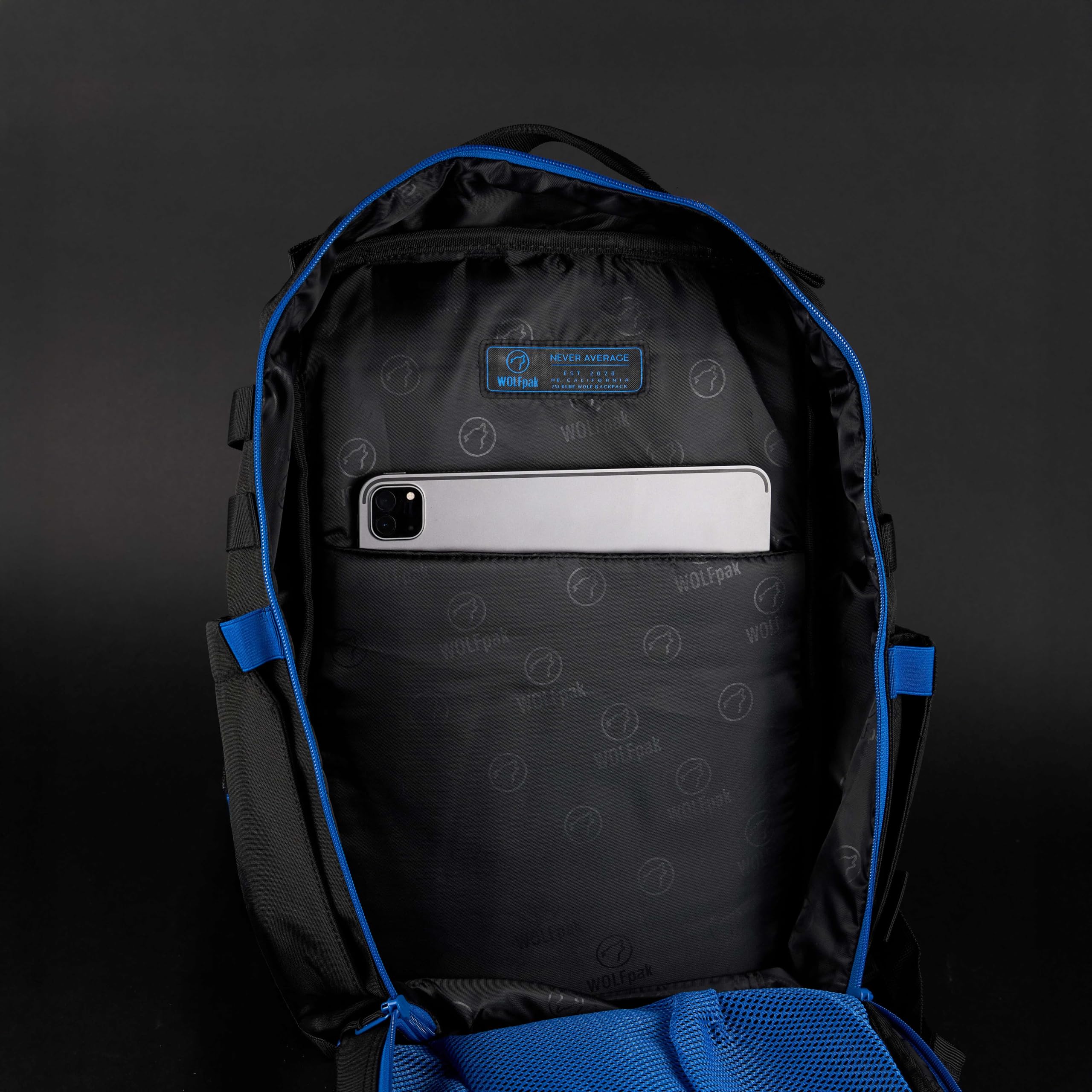 WOLFpak 25L Athletic Gym Backpack () Durable 1000D Waterproof Oxford Material with MOLLE Webbing, Laptop Pocket & Dual Cup Holders