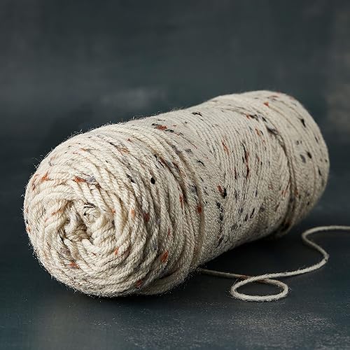 Miniatura 2 de Red Heart - Ovillo de lana Super Saver para tejer, ganchillo, tejido, arte y manualidades, color Aran Fleck, paquete de 12 unidades