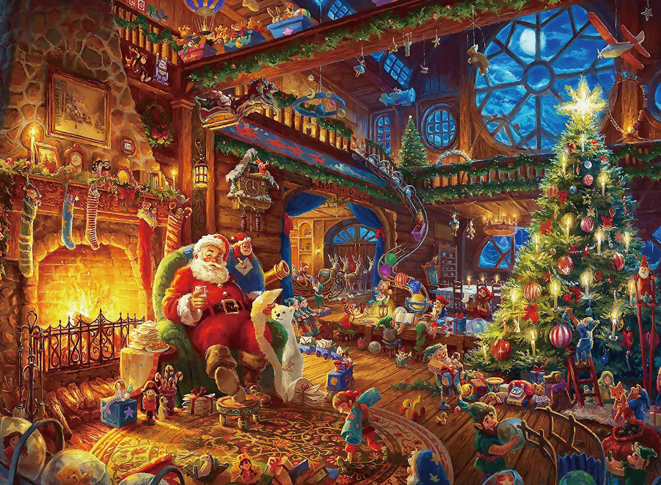 Puzzle 1000 Teile Erwachsene Weihnachtsmann 70 x 50 cm Puzzle für Erwachsene Klassische Puzzles Weihnachten 1000 Teile Weihnachtspuzzle