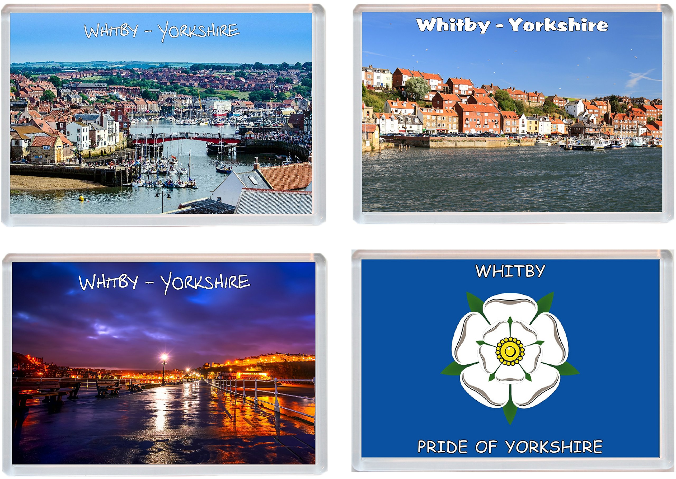Whitby - Yorkshire - 4 PACK - Jumbo Fridge Magnet/Magnets