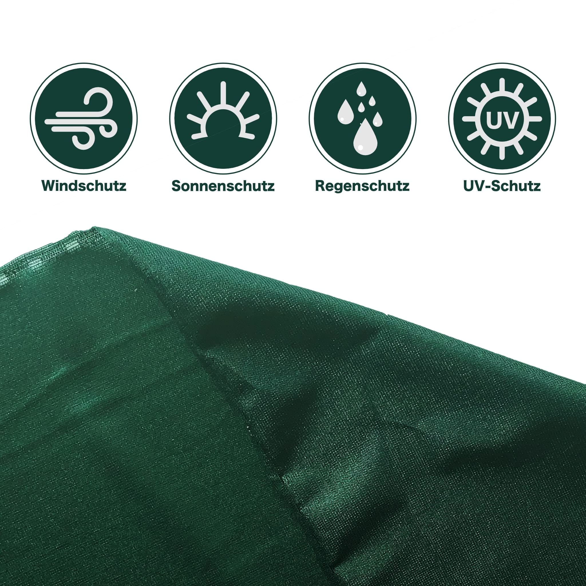 Zaun und Balkon Sichtschutz, 1,20 x 10 m, Bauzaun, Balkongeländer, Balkonschutz, Garten Windschutz, inklusive Kabelbinder, 150g/m², Verschiedene Abmessungen