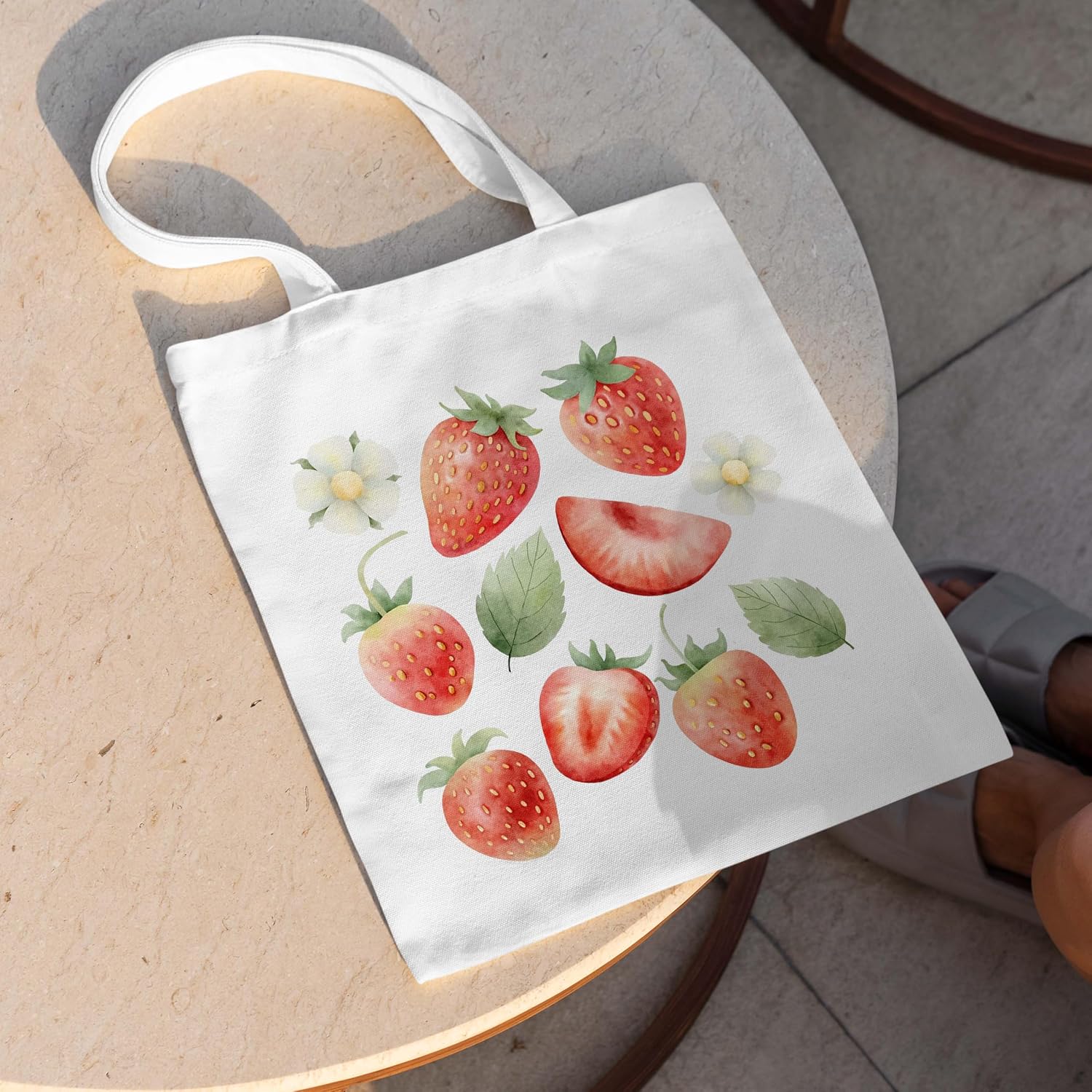 Fruit Tote Bag with Magnetic Buckle-Fruit Themed Seasonal Gifts for Birthday, Mother's Day, Christmas. image 5