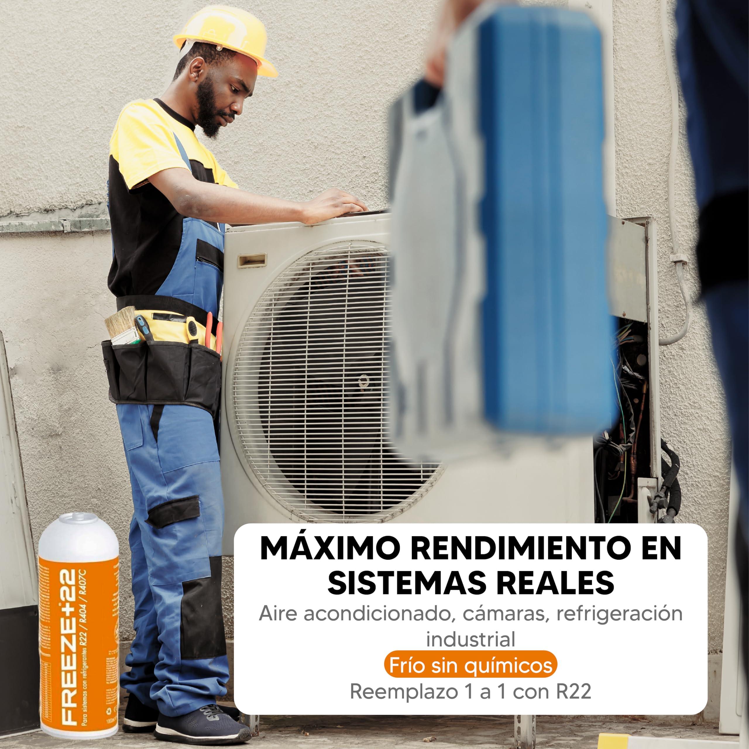 REPORSHOP Gas Refrigerante Orgánico Freeze para Recarga de Aire Acondicionado Coche con Válvula - Sustituto para Sistemas con Gas R22, R404 y R407C - Kit Gas Aire Acondicionado Coche Ecológico