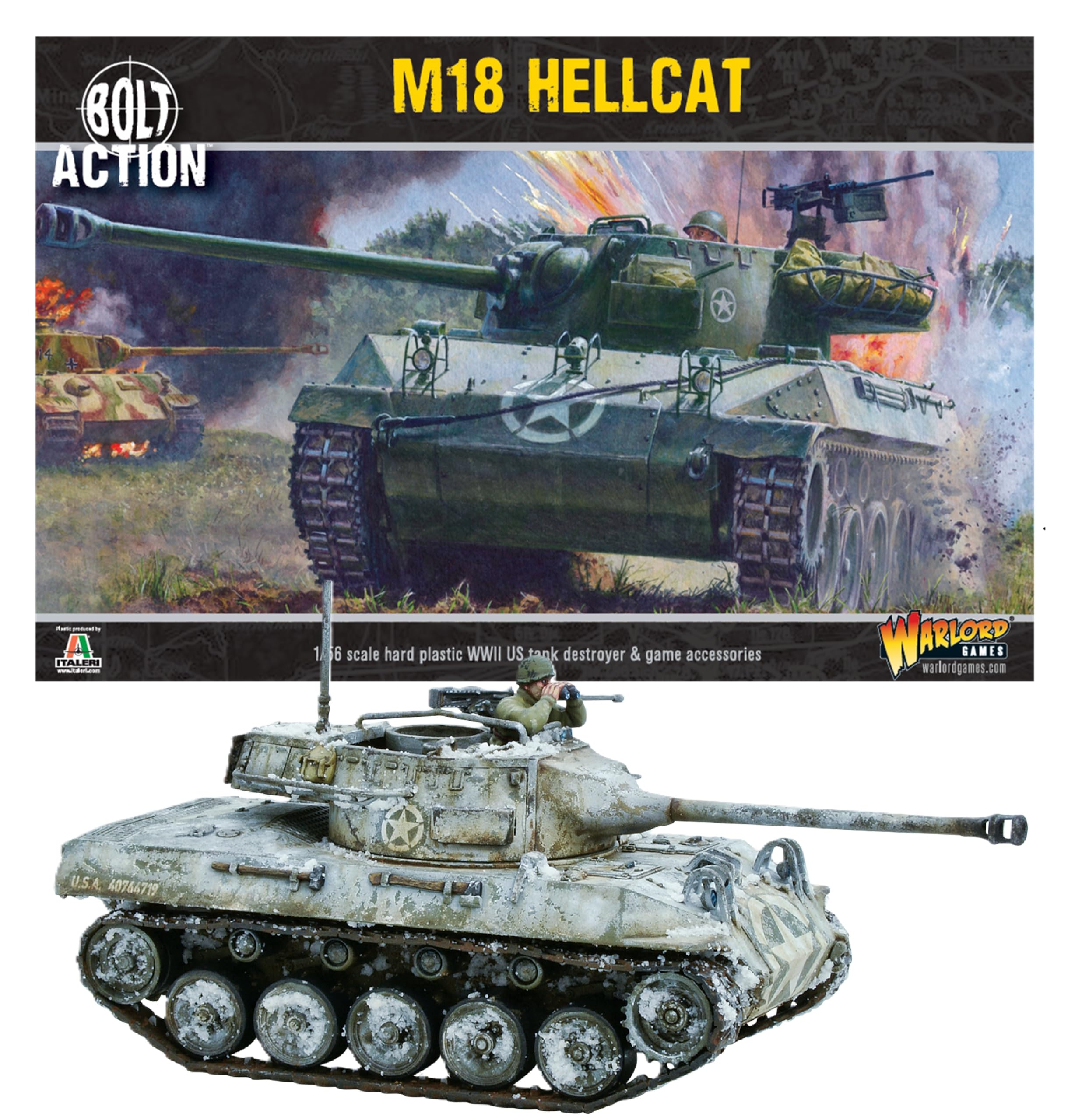Amazon.com: US Army M18 Hellcat Tank Destoyer - 1:56 / 28mm