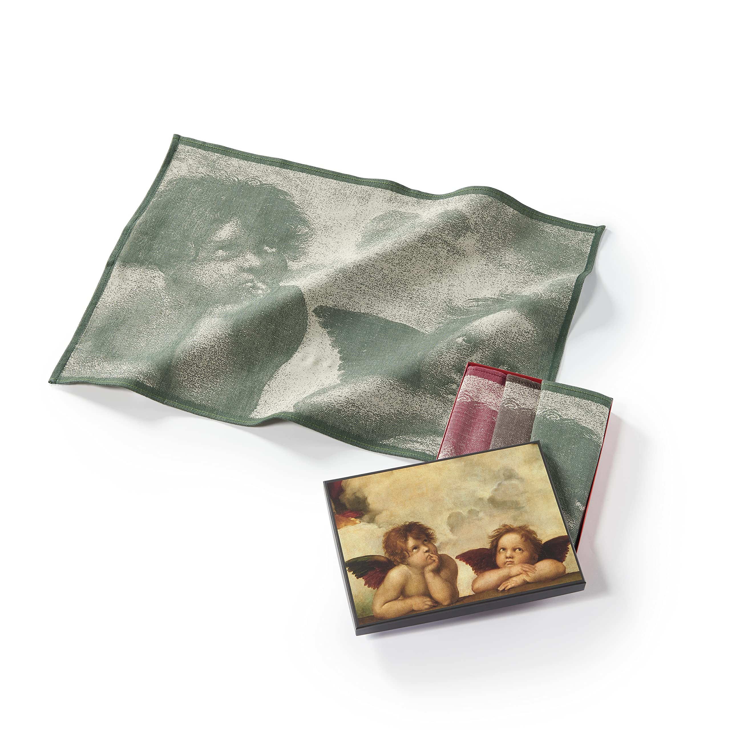 Paños de cocina de Rafael Sanzio en algodón, el juego de 3 ideal para regalar arte
