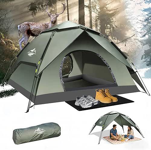 Camping Tent 2/3/4 Person Instant Pop Up Tents for Camping