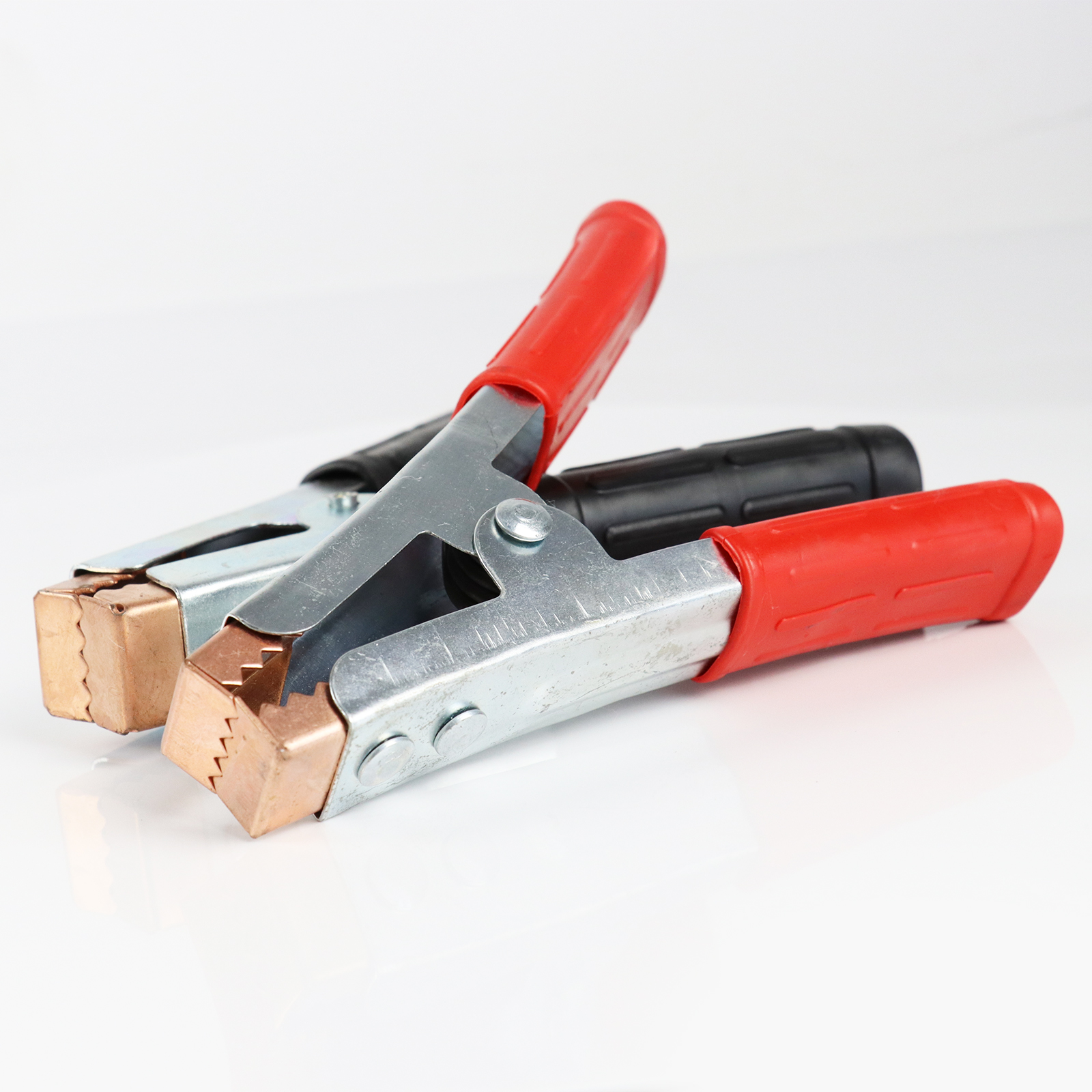 Heavy Duty 1000A Car Battery Charger Clamp, Replacement, Solid Copper, Insulated Handle, Durable for Truck Red & Black 2PCS